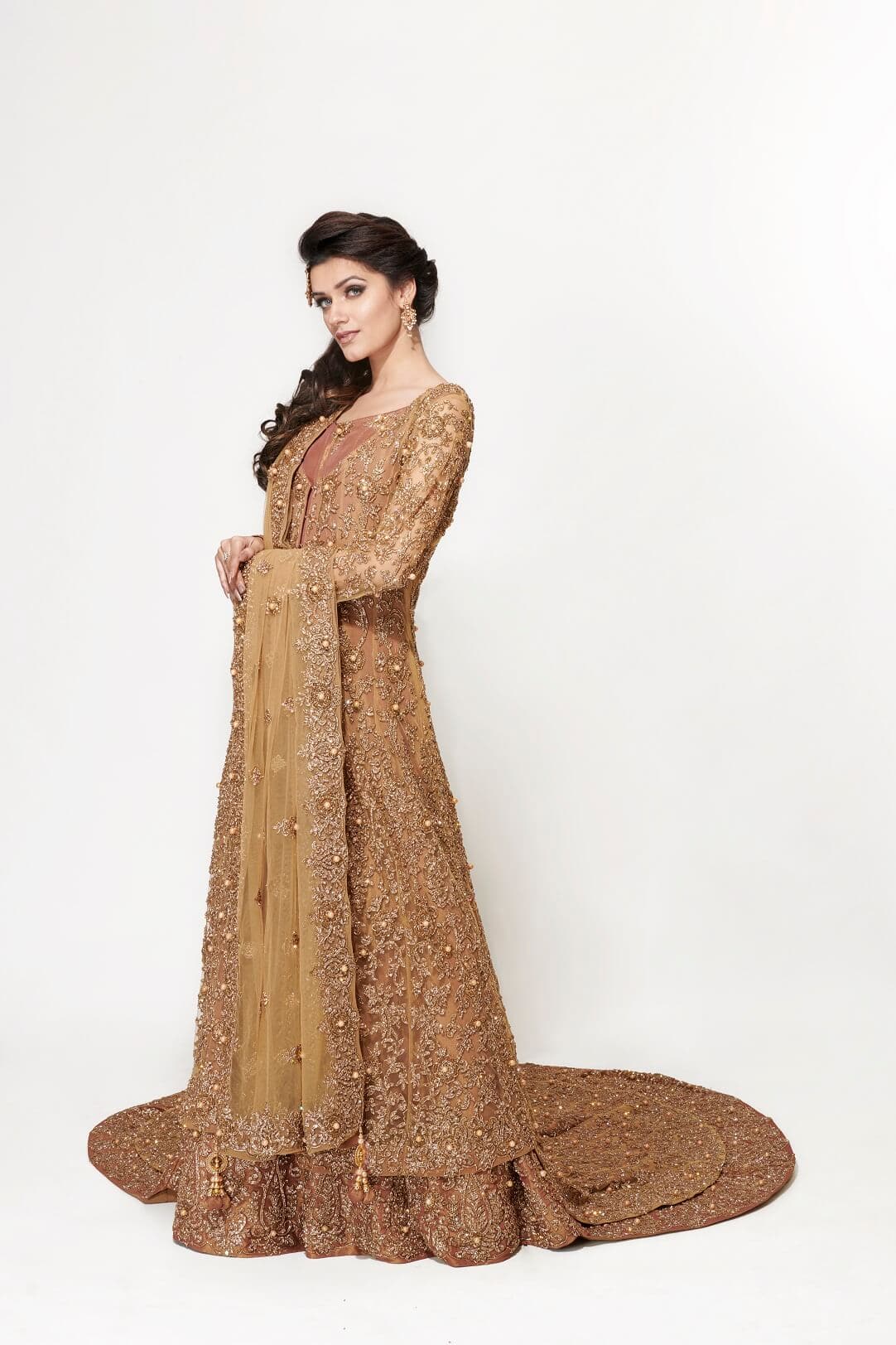 Dark Gold maxi gown