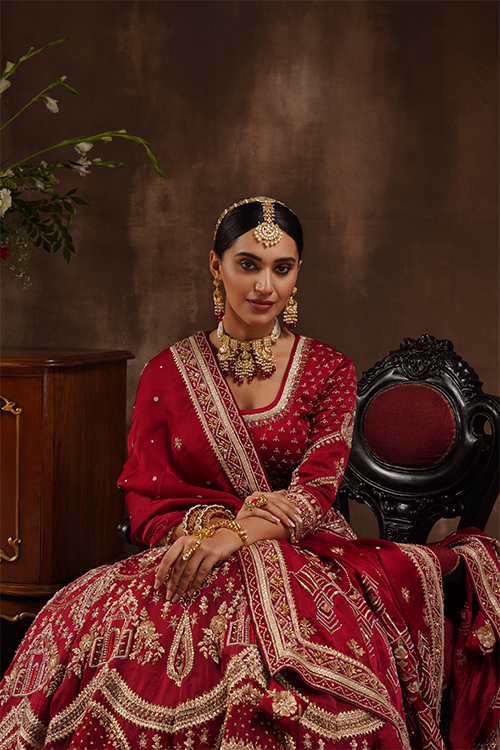 Red Lehenga & Blouse set