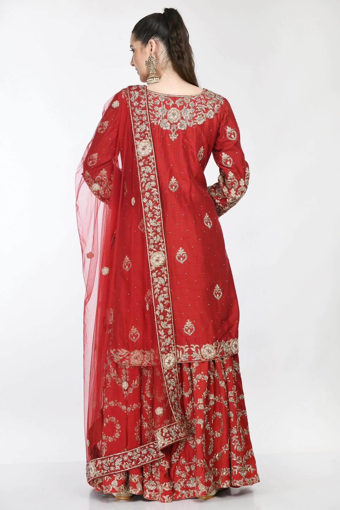 Red Bridal Gharara