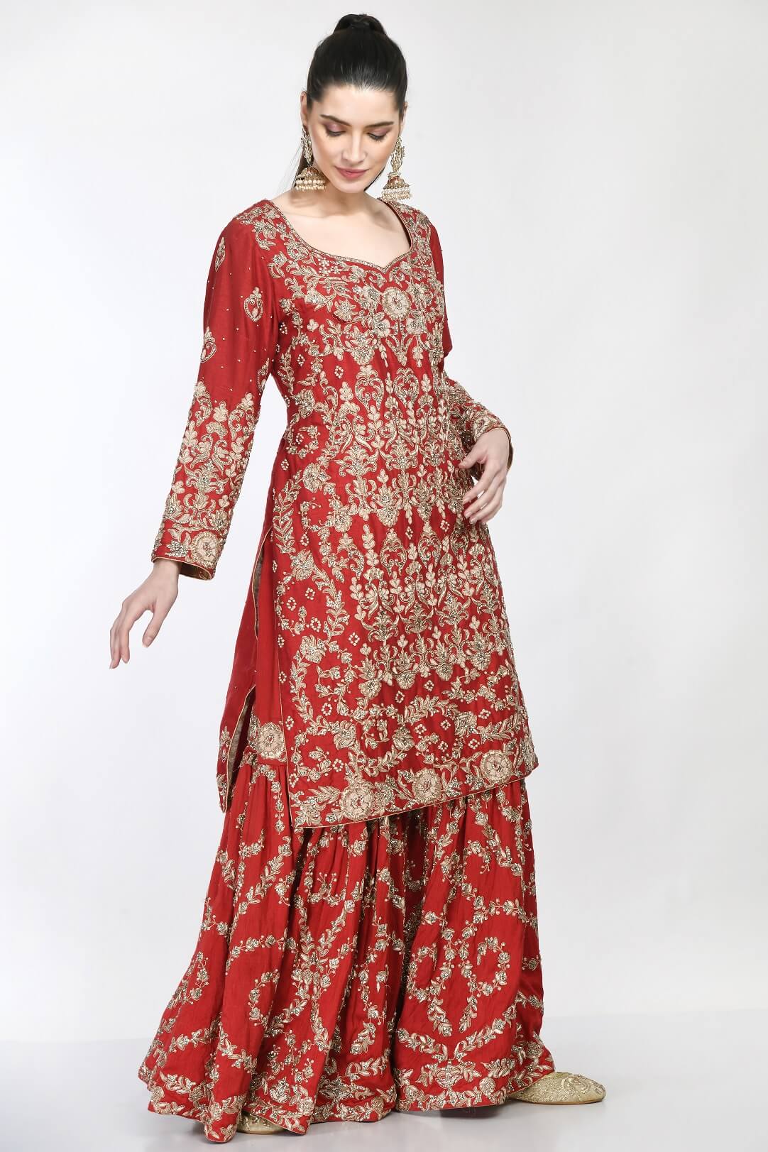 Red Bridal Gharara