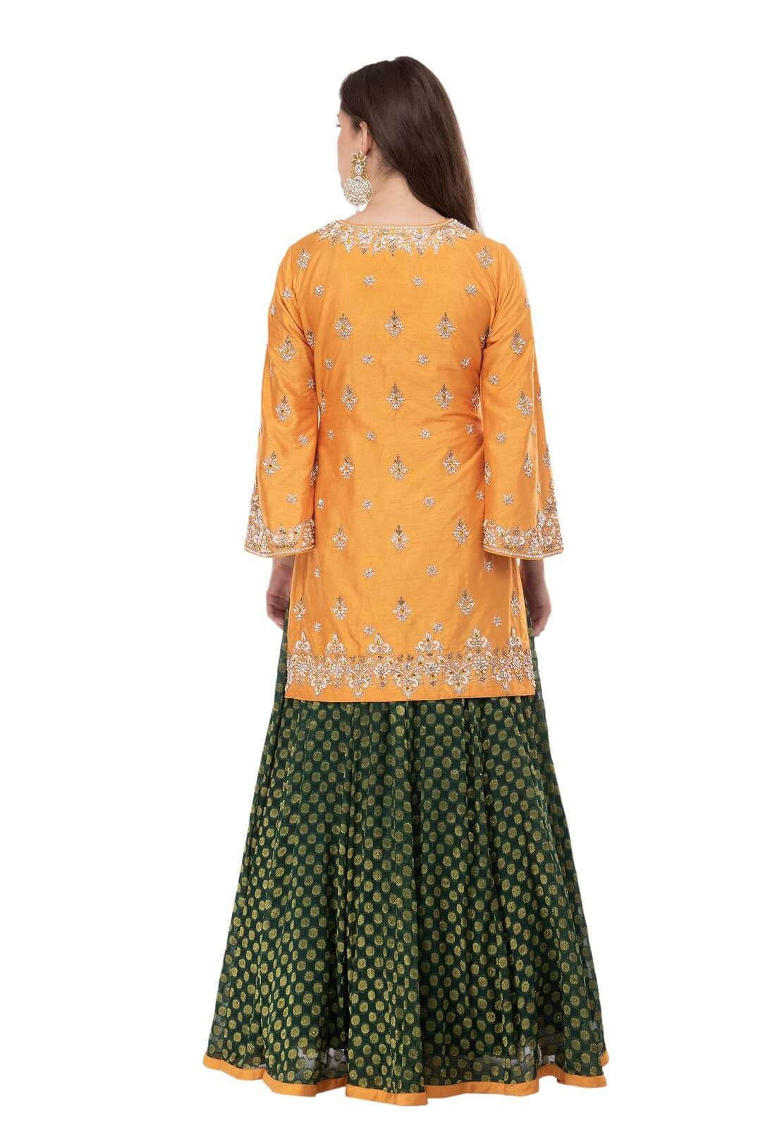 Mustard haldi lehenga