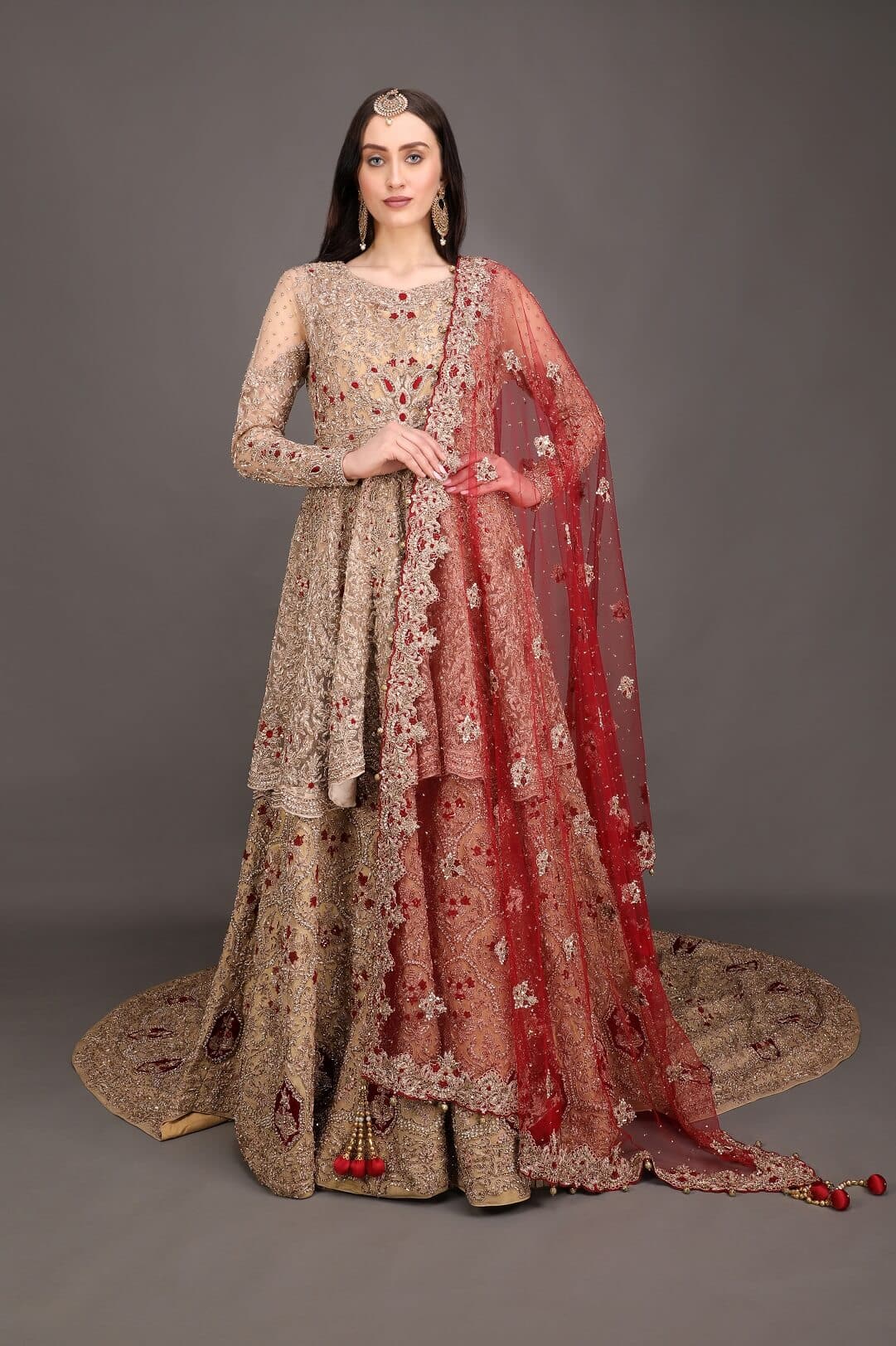 High Low Peplum with lehenga