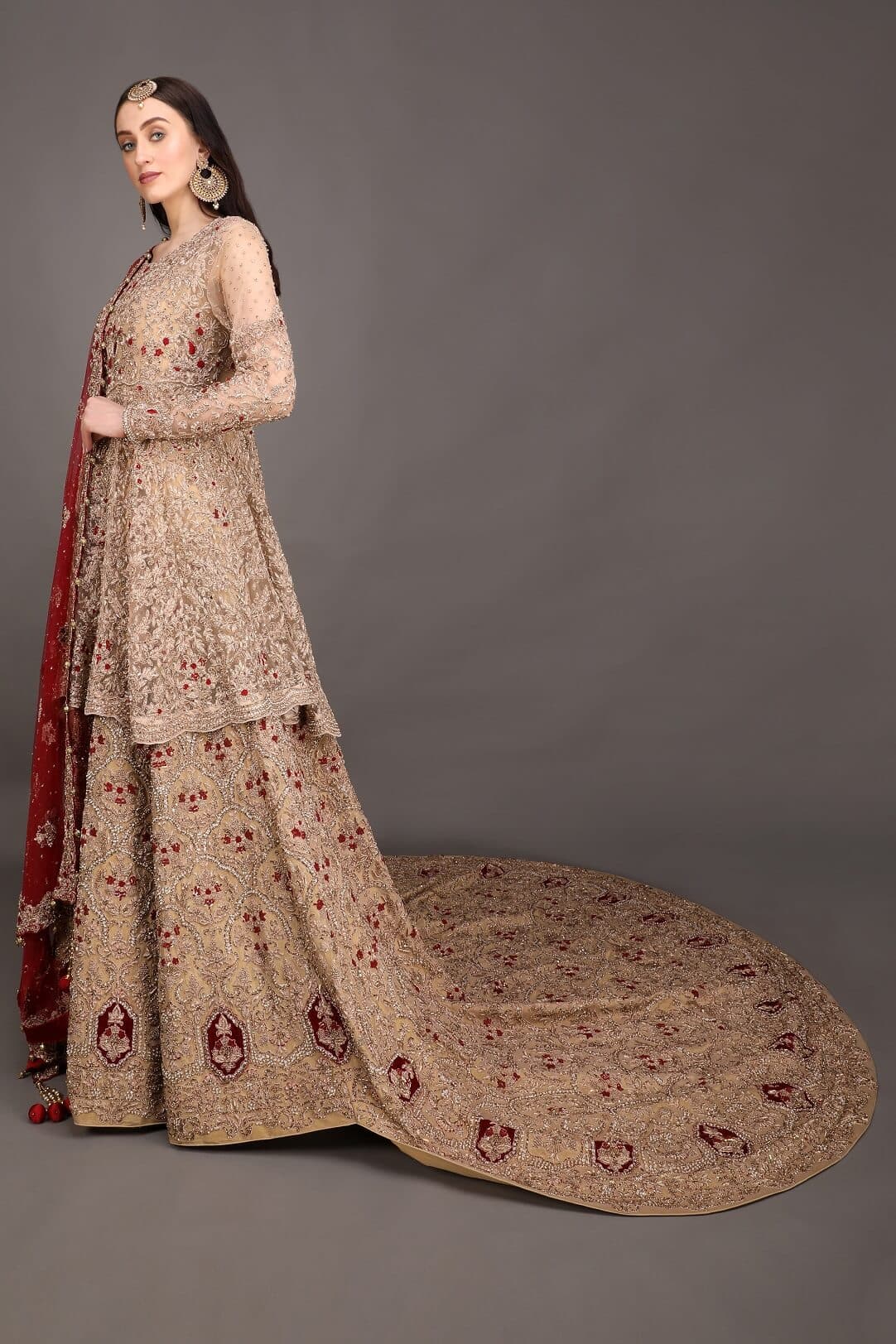 High Low Peplum with lehenga