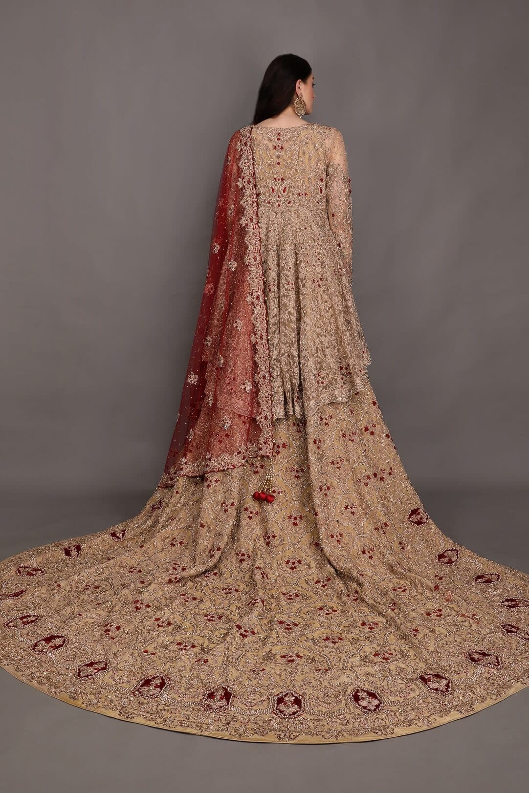 High Low Peplum with lehenga