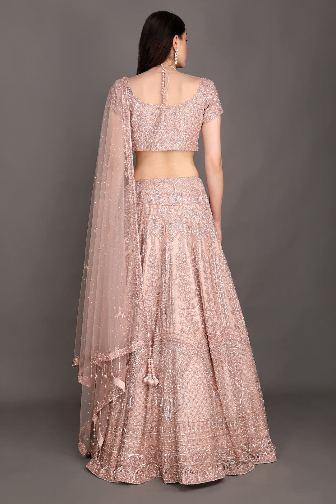 Pink sequence lehenga
