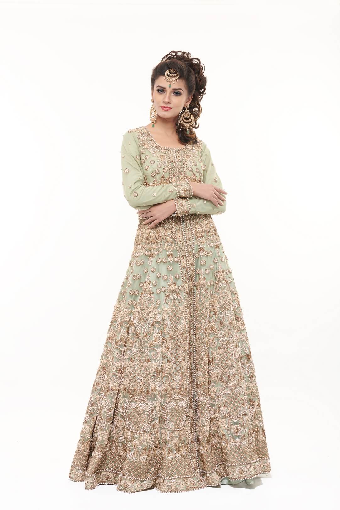 Mint jacket lehenga