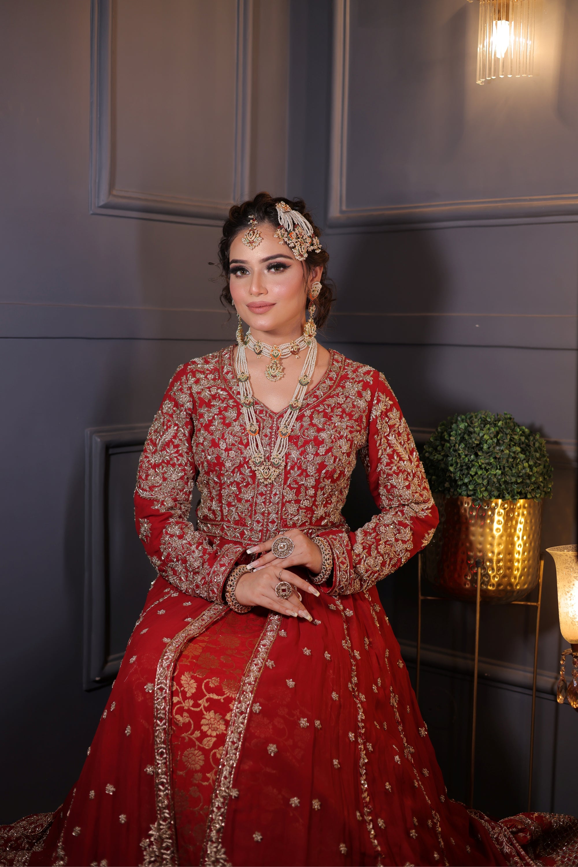 Red Farshi with Jacket