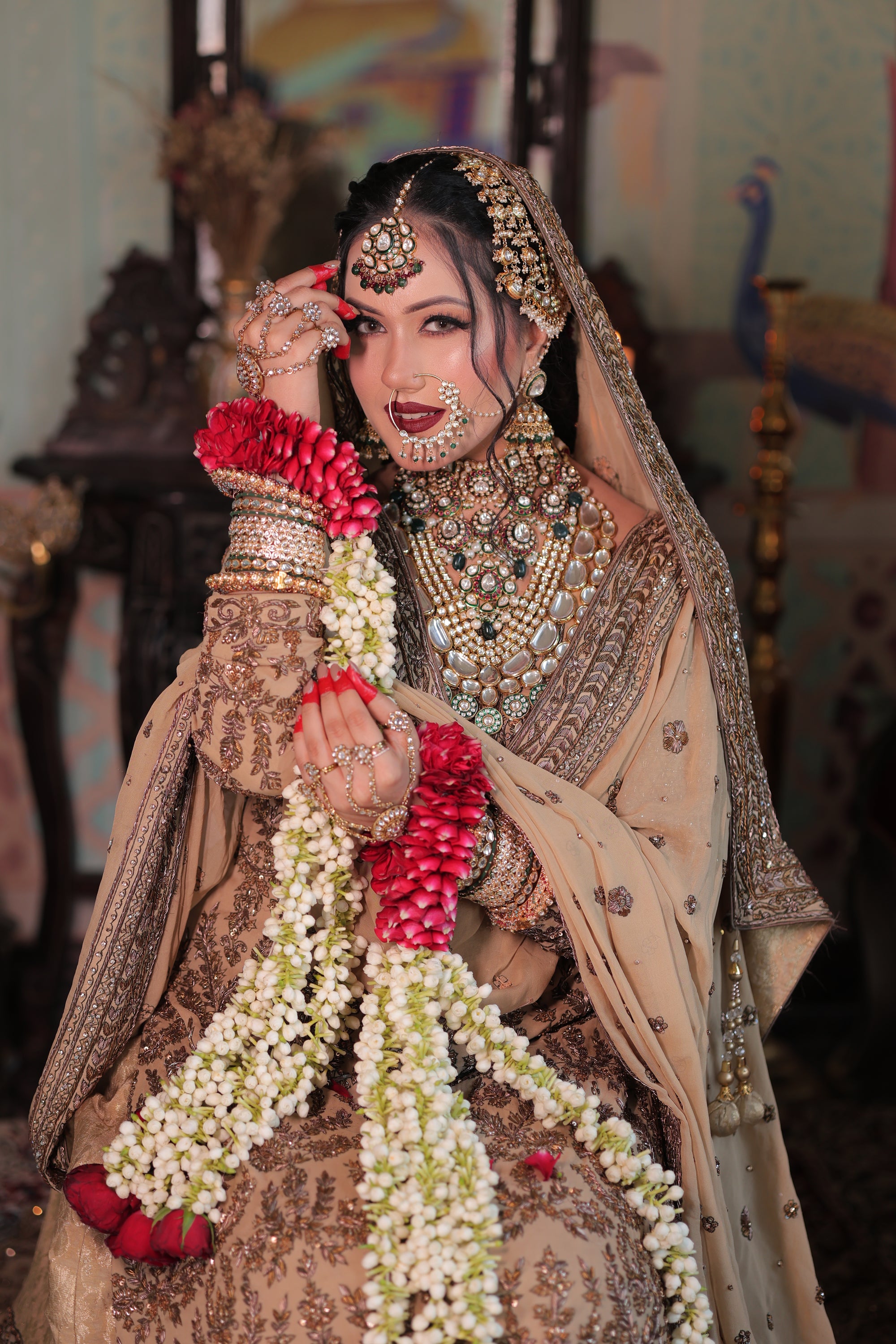 Desert Rose Farshi Gharara Kameez with Dupatta