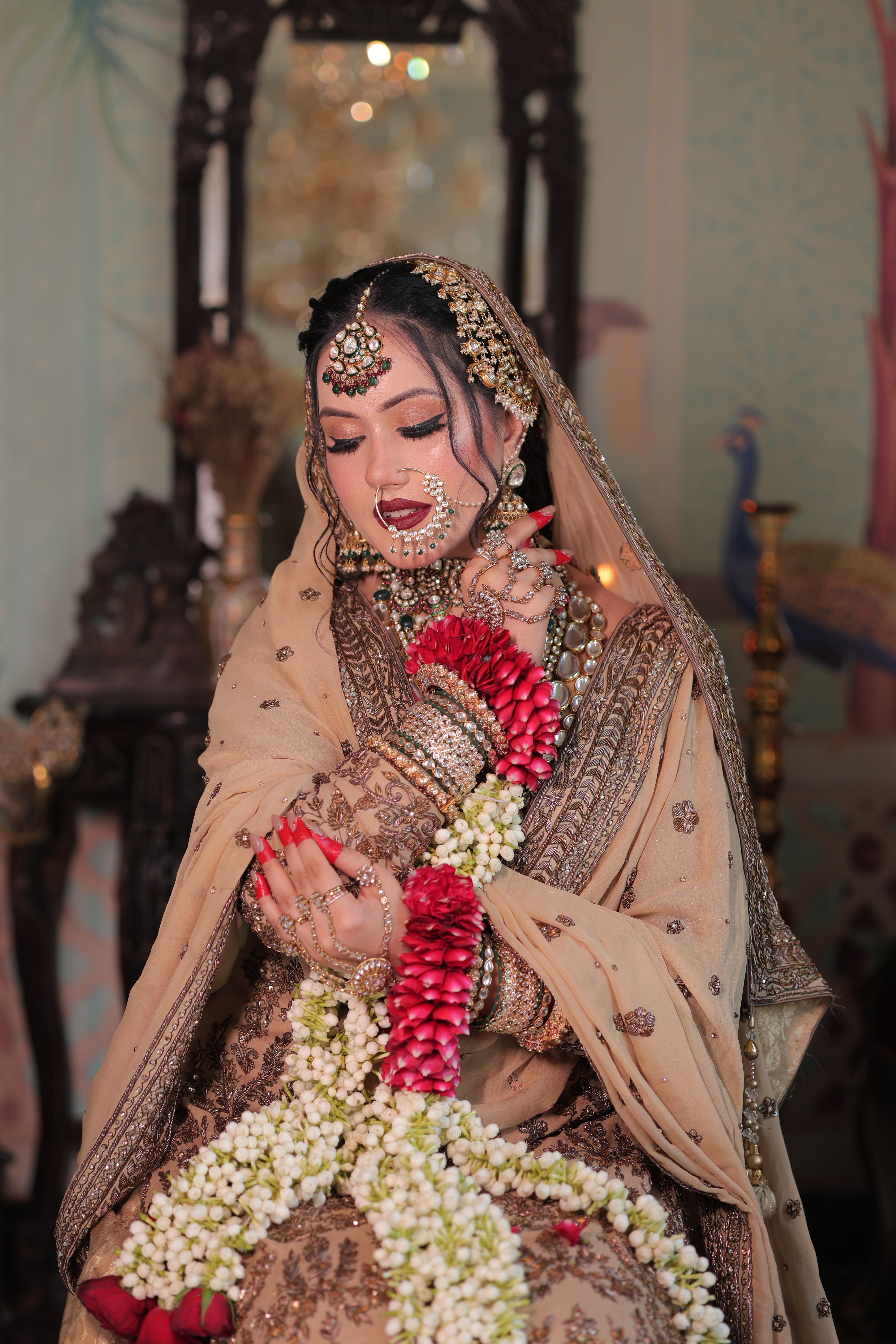 Desert Rose Farshi Gharara Kameez with Dupatta