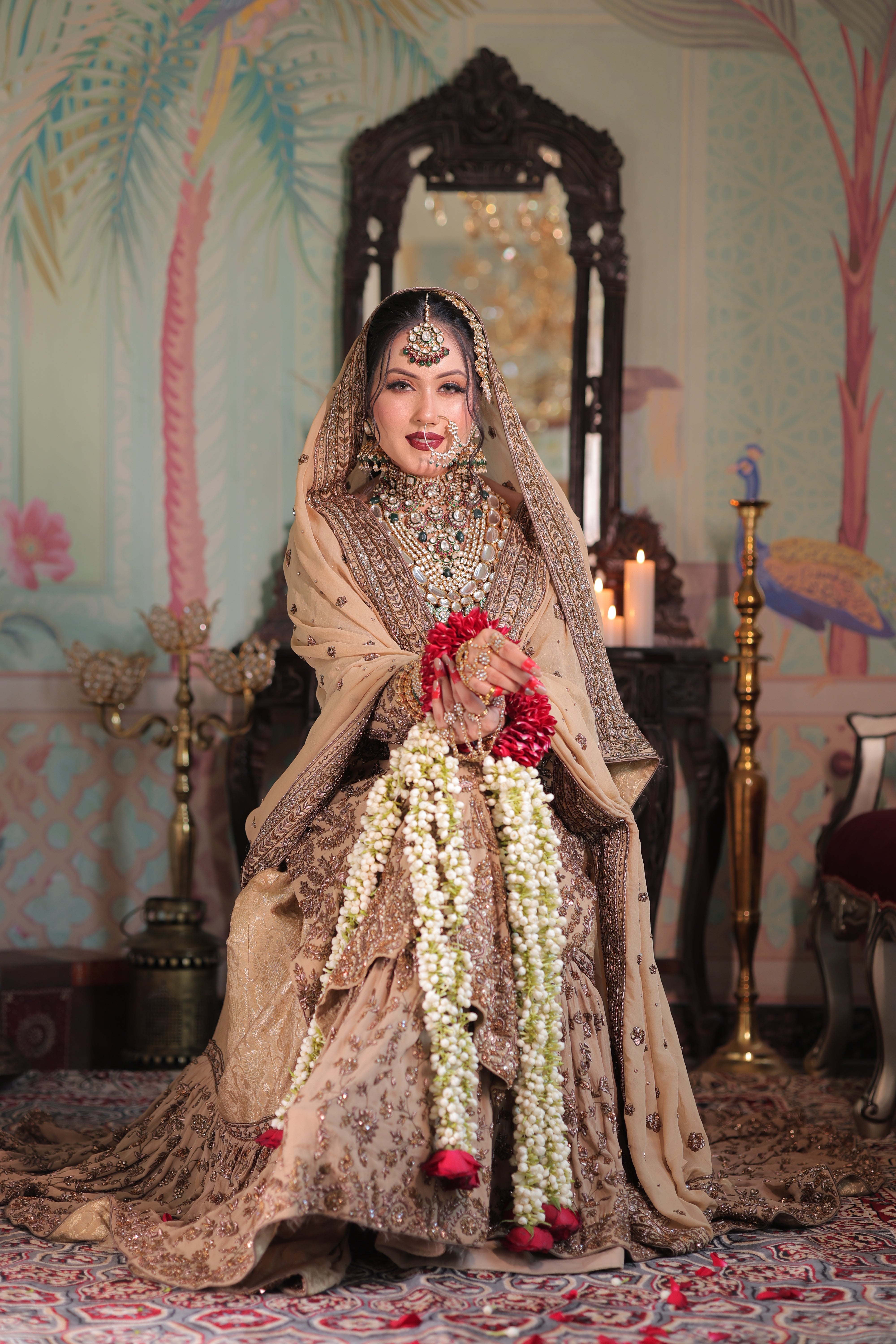 Desert Rose Farshi Gharara Kameez with Dupatta