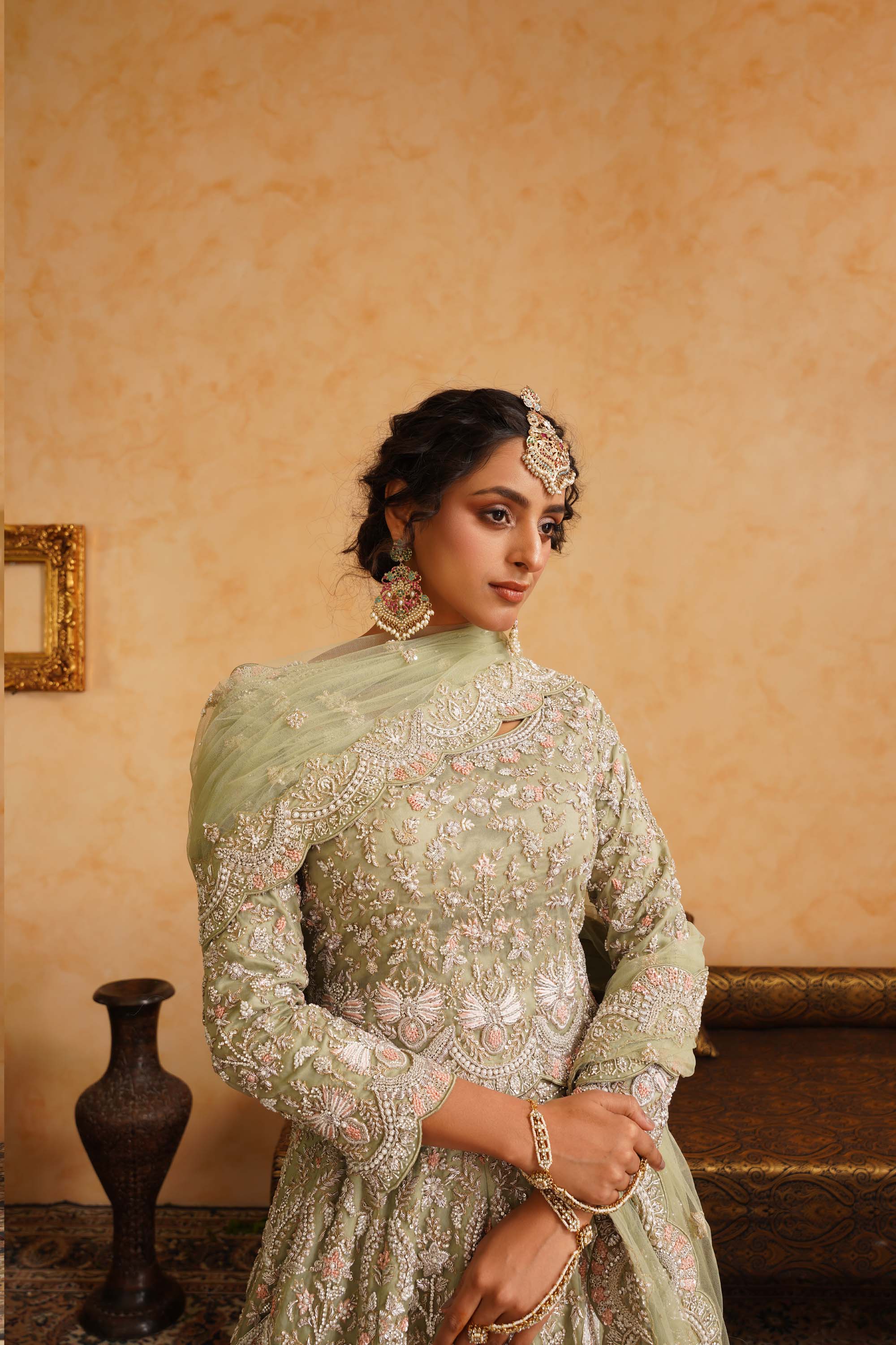Mint Green Lehenga Set