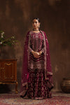 Purple Kameez Gharara set