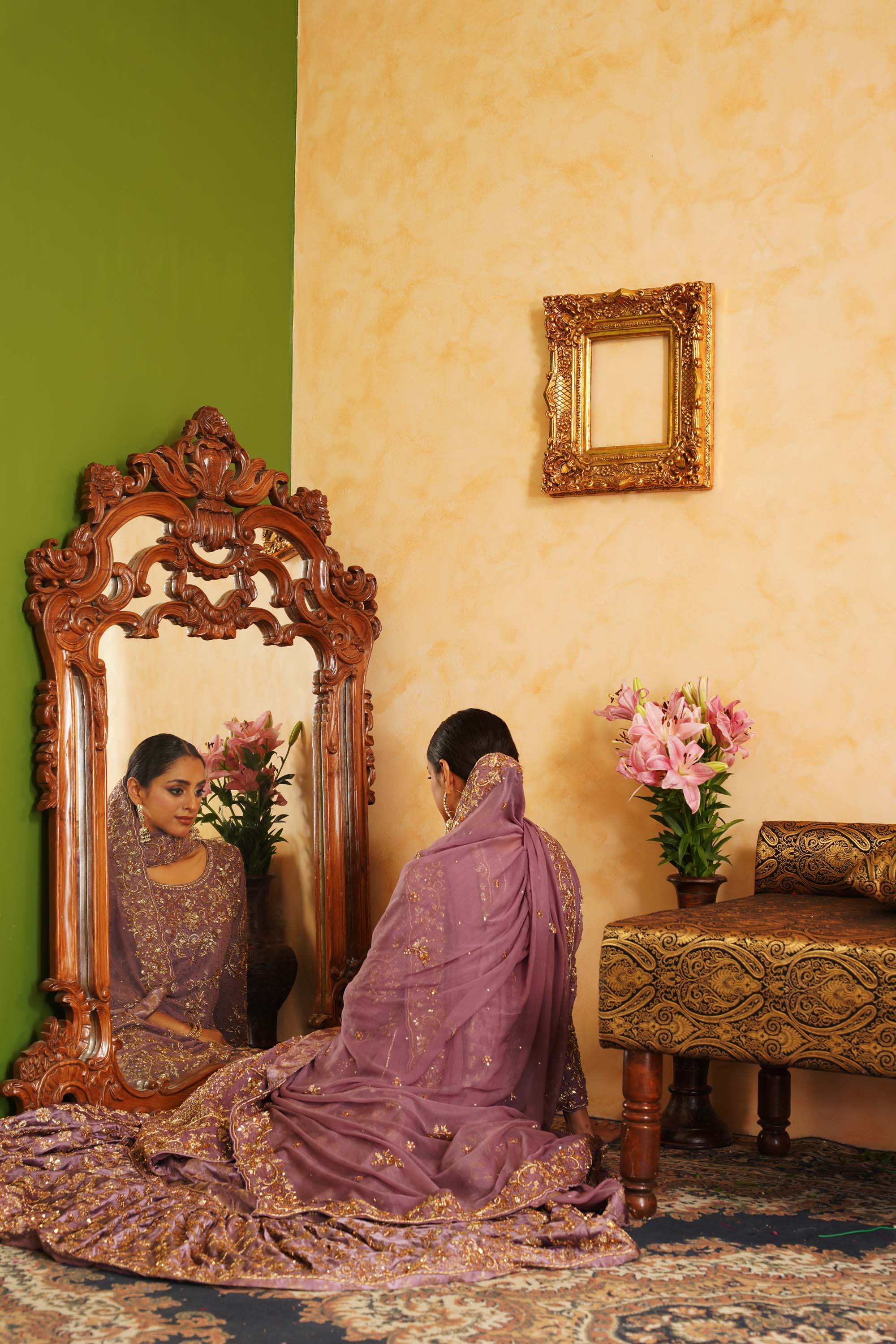 Lavender Farshi Gharara Set