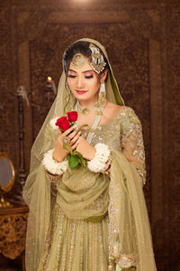 Mint Green Anarkali lehenga