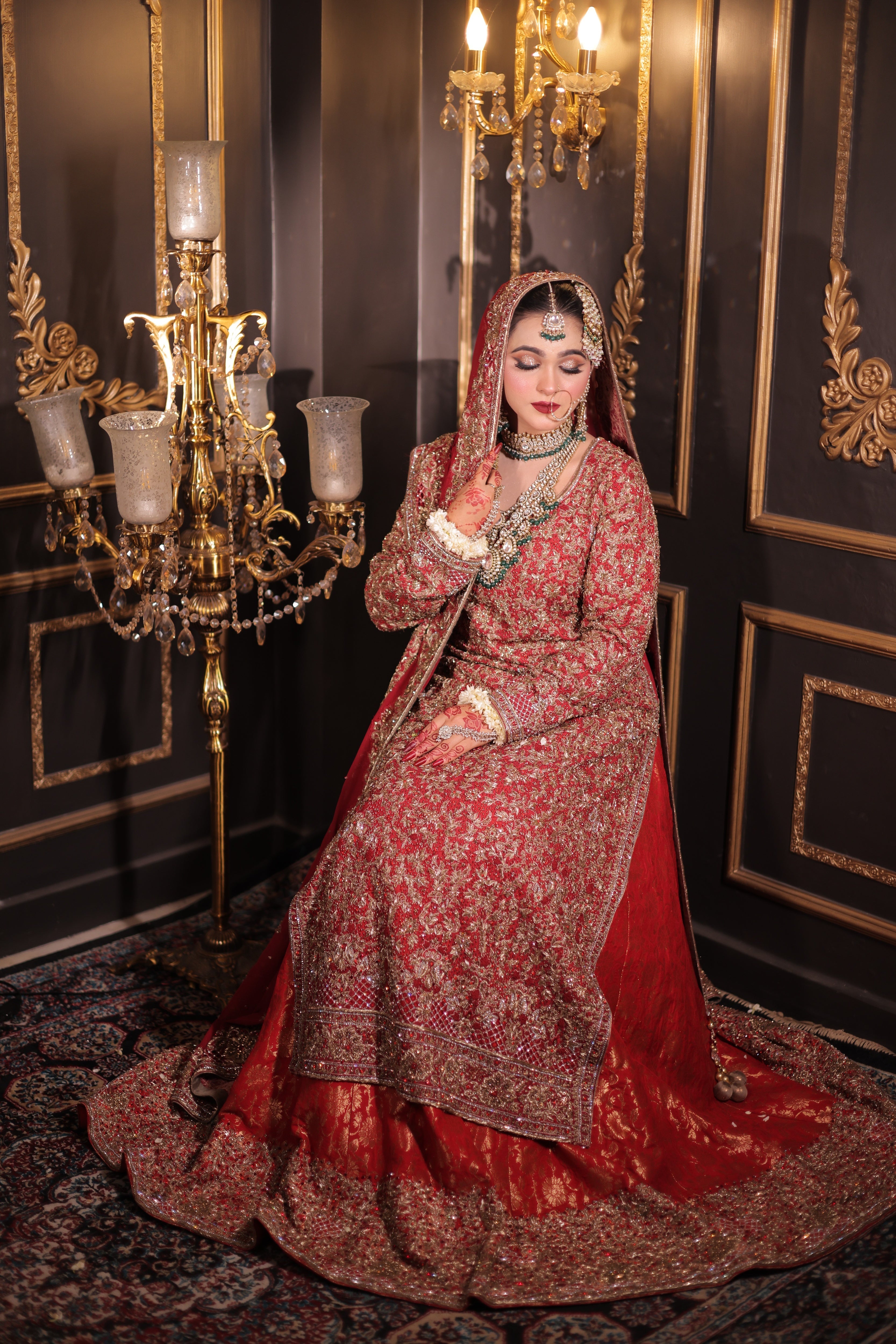 Red Lehenga Kameez
