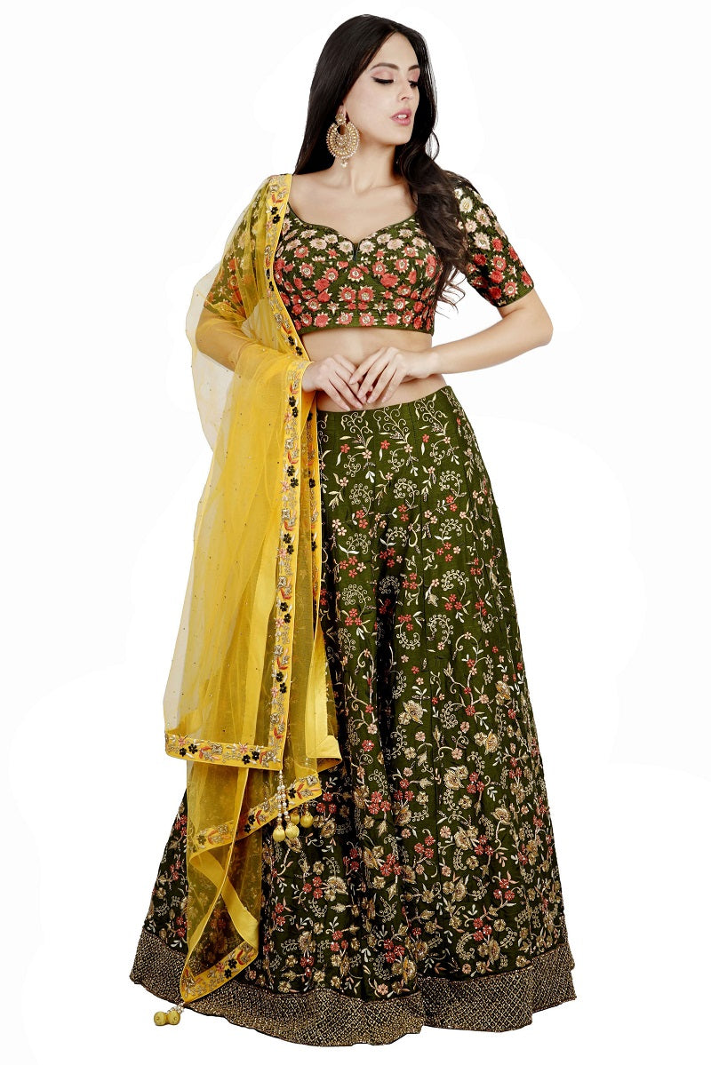 Green Lehenga Blouse
