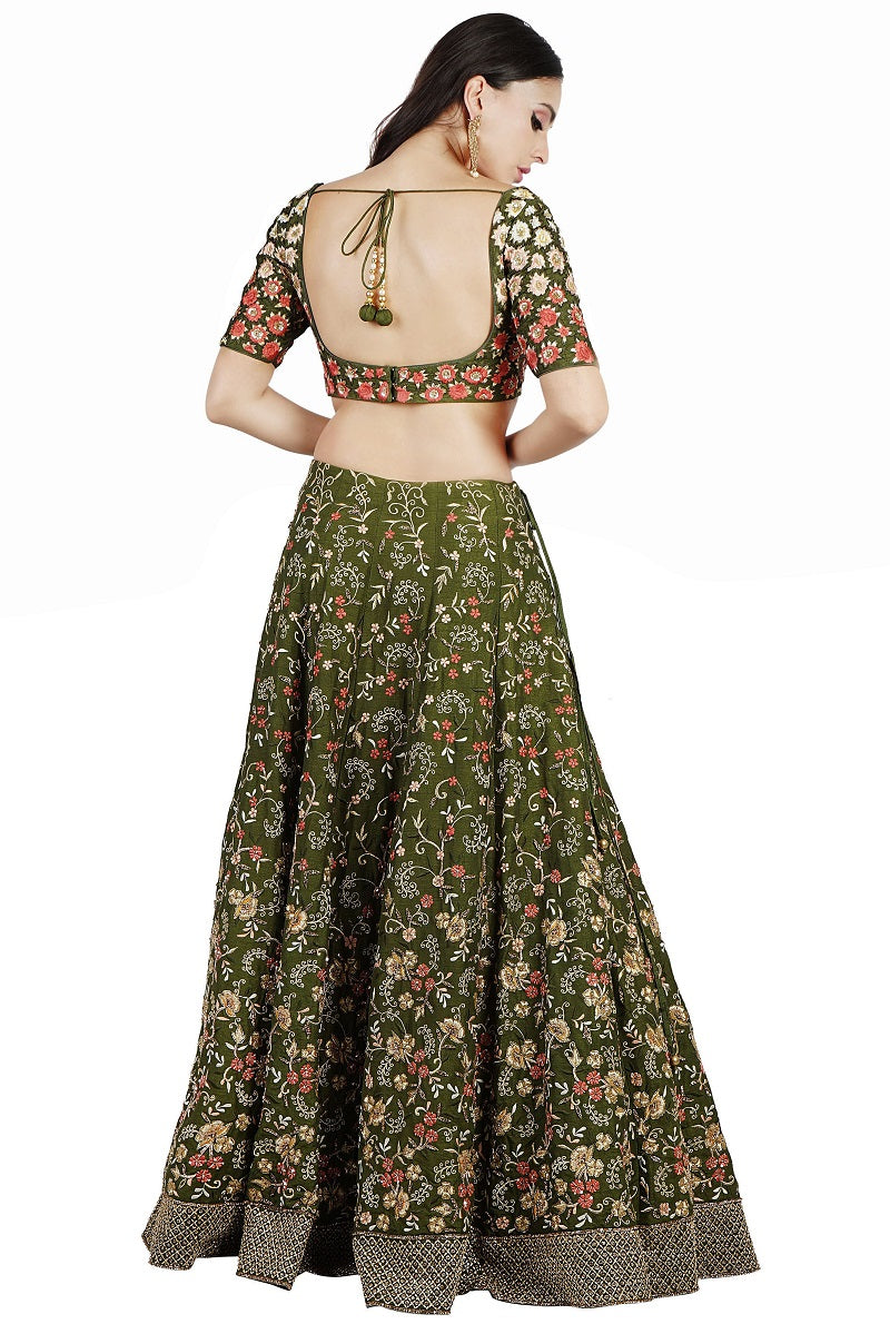 Green Lehenga Blouse