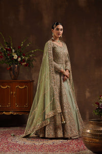 Mint Jacket with Lehenga