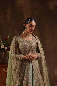 Mint Jacket with Lehenga