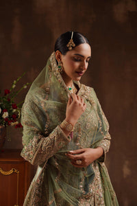 Mint Jacket with Lehenga
