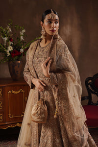 Coffee-Hued Gown with Trail