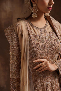 Coffee-Hued Gown with Trail