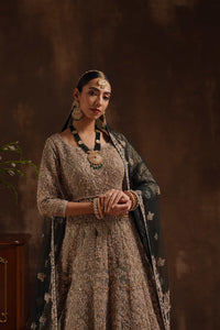 Pista Green One Piece Trail Gown with Lehenga