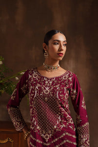Purple Kameez Gharara set