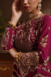 Purple Kameez Gharara set