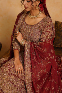 Maroon Farshi Gharara set