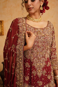 Maroon Farshi Gharara set
