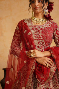 Red Lehanga Trail Blouse With Dupatta