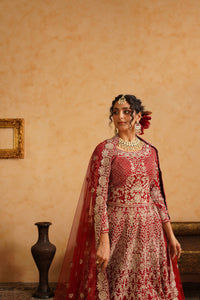 Red Lehanga Trail Blouse With Dupatta