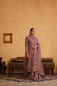 Lavender Farshi Gharara Set