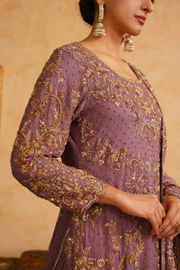 Lavender Farshi Gharara Set