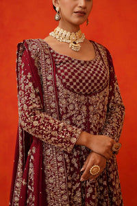 Maroon Jacket with Farshi Gharara