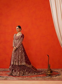 Maroon Jacket with Farshi Gharara