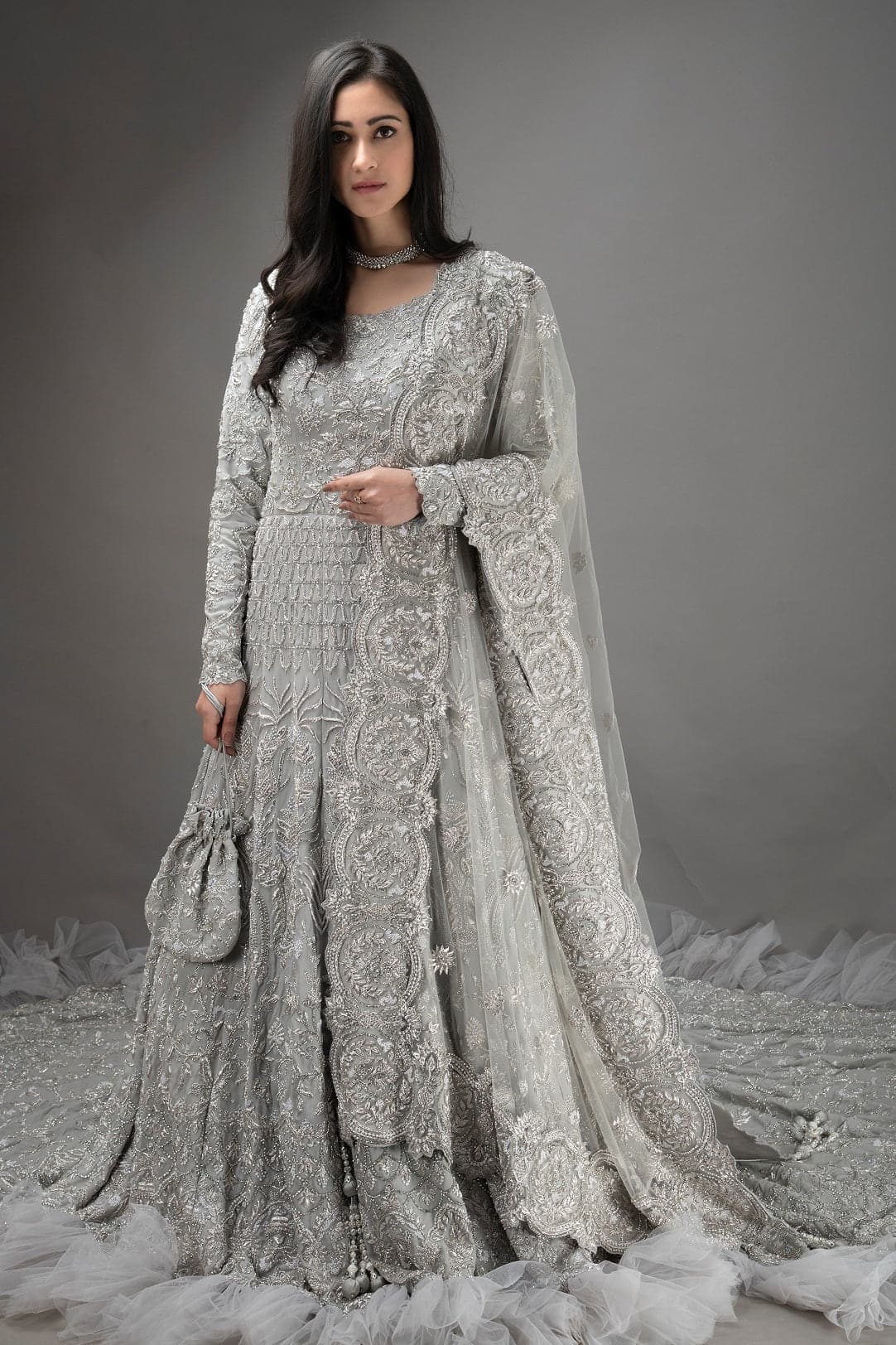 Grey Long Trail Maxi Dress