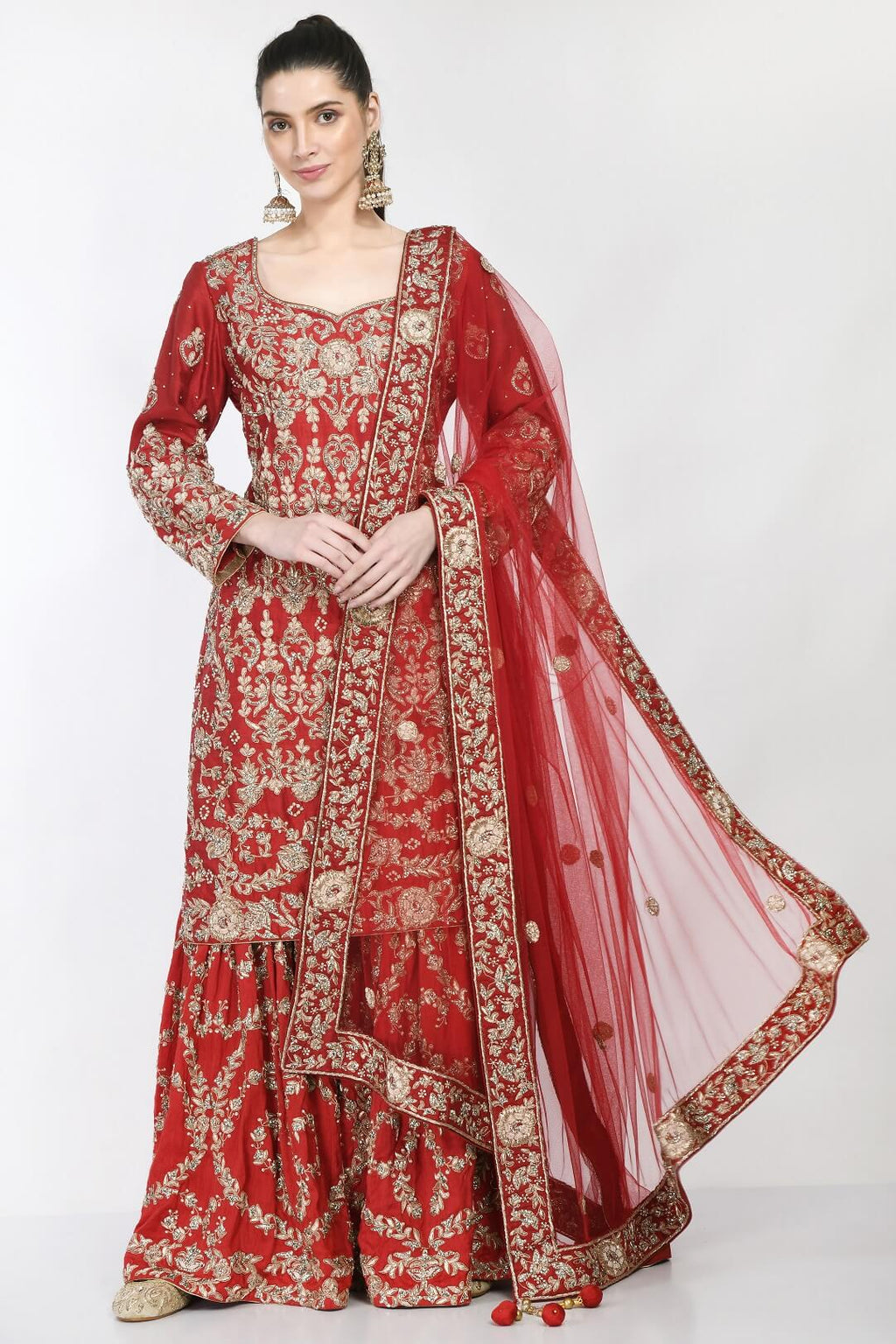 Red Bridal Gharara