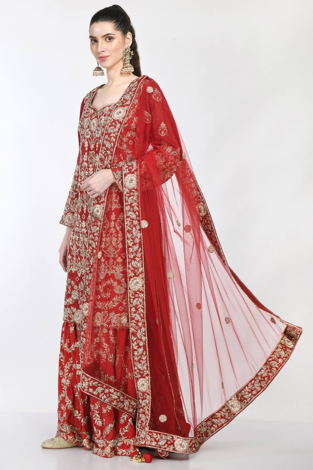 Red Bridal Gharara