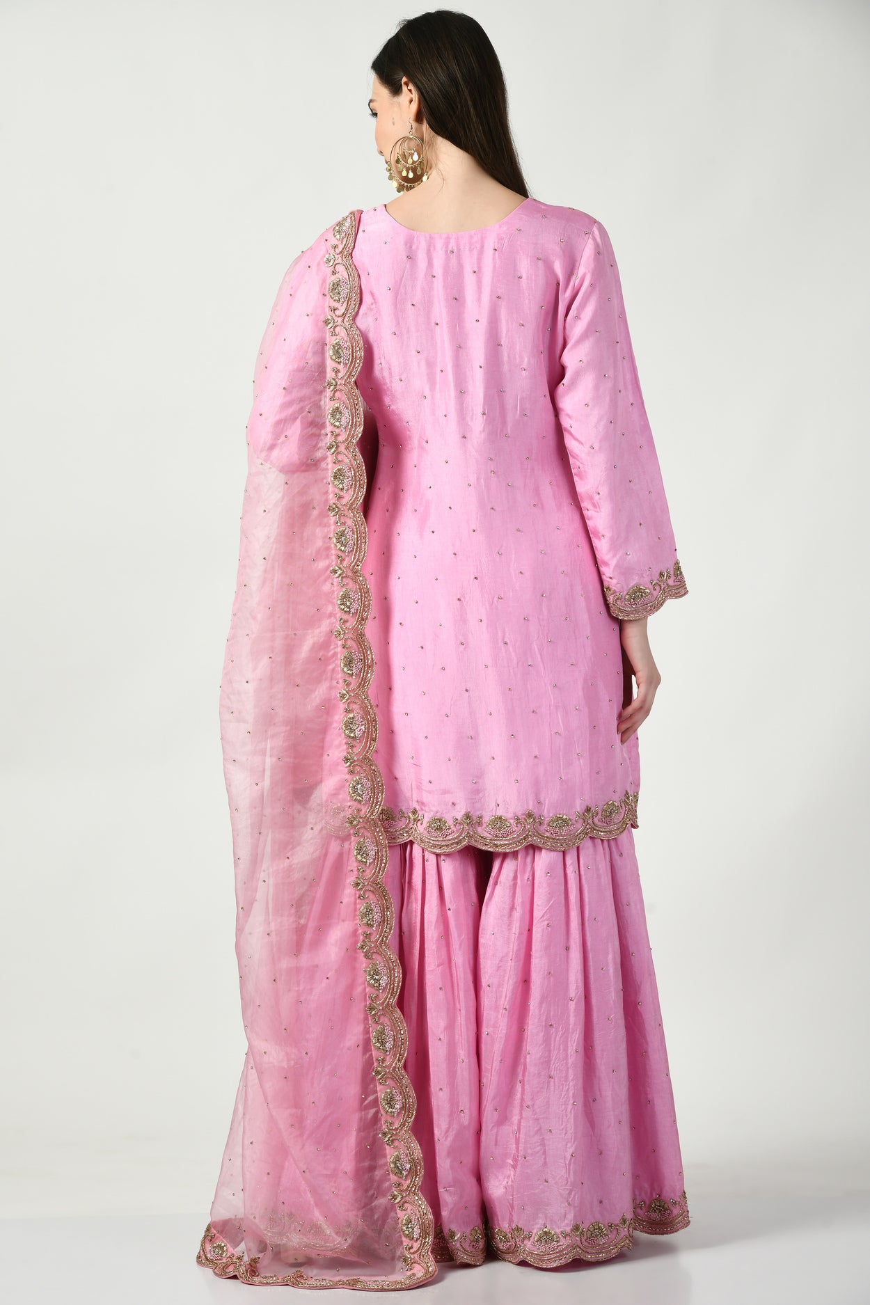 Pink Kameez Gharara
