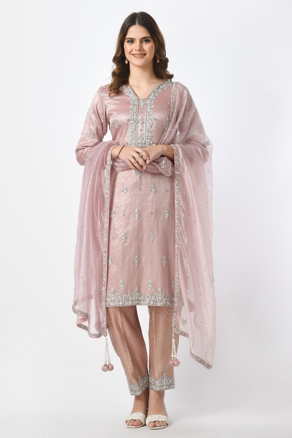 Pink Kameez Trouser Dupatta