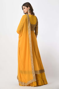Mustard Yellow Jacket Lehenga Dupatta