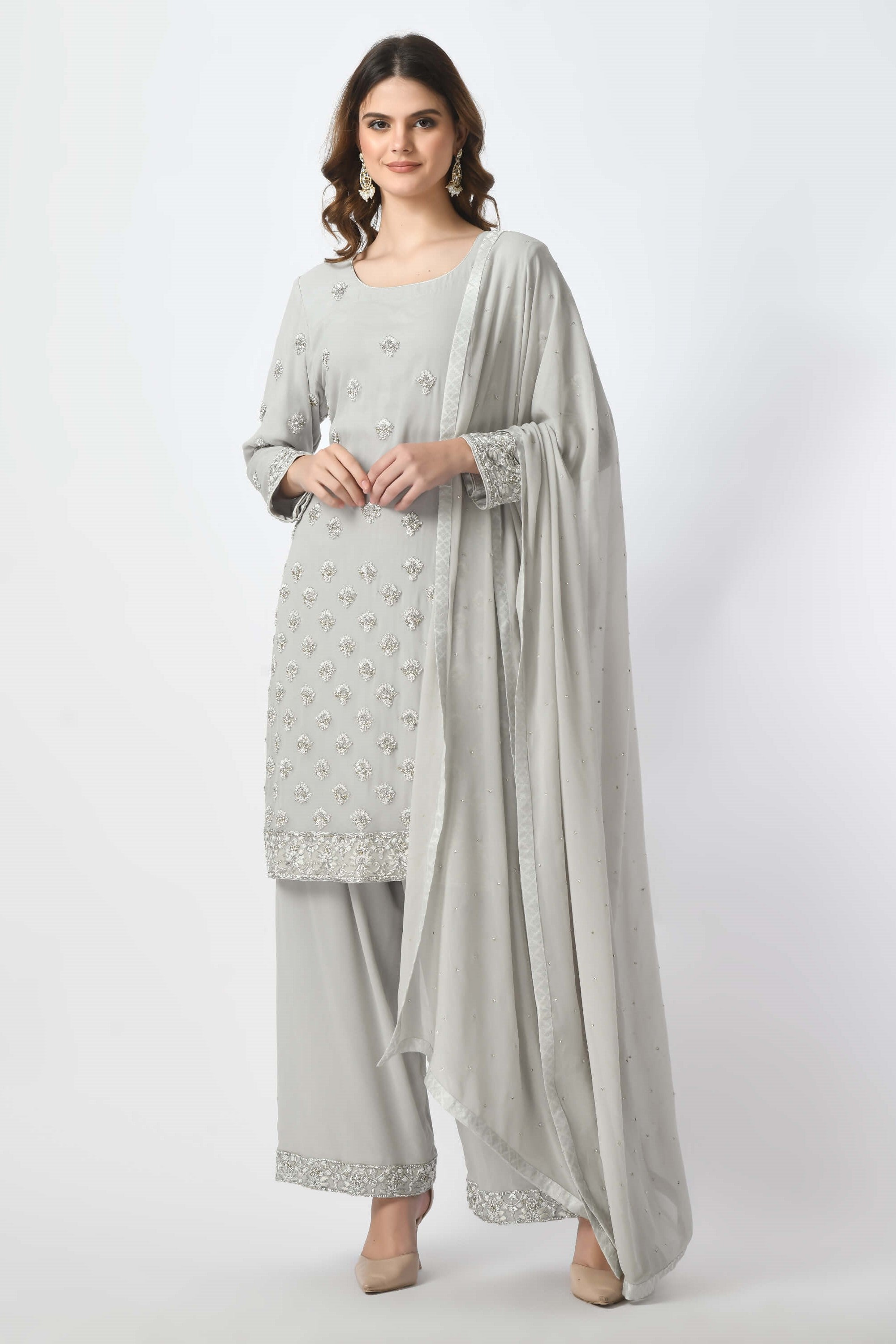 Kameez Plazo Dupatta