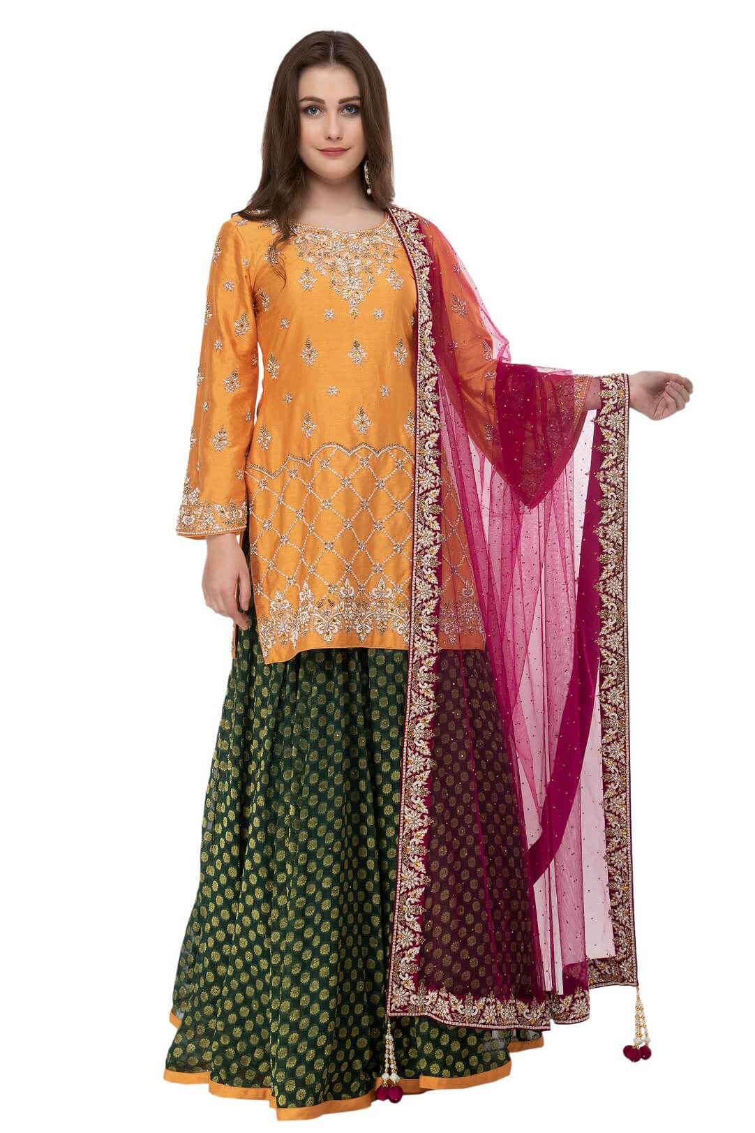 Mustard Haldi Lehenga