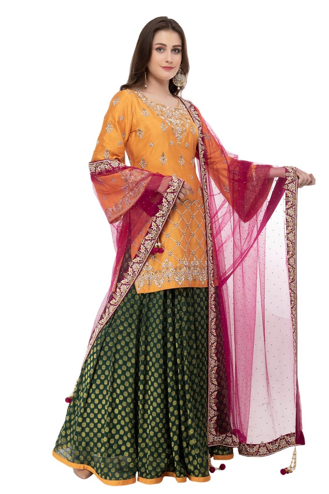 Mustard Haldi Lehenga
