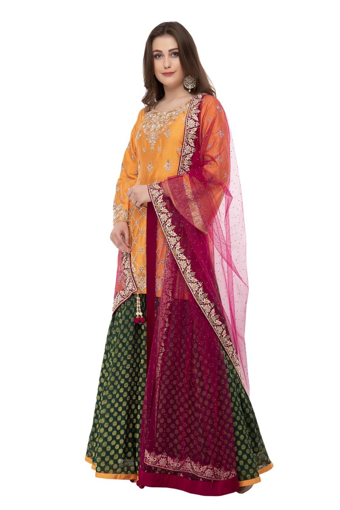 Mustard Haldi Lehenga