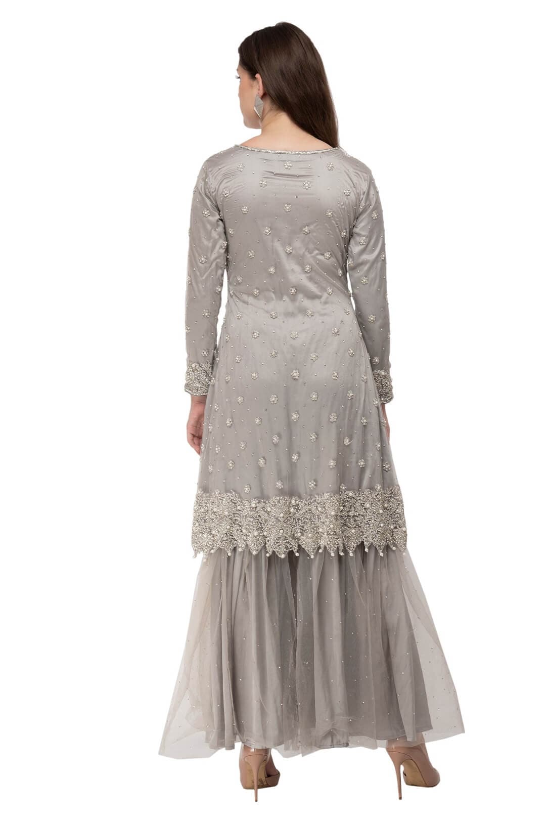 Grey colored gharara