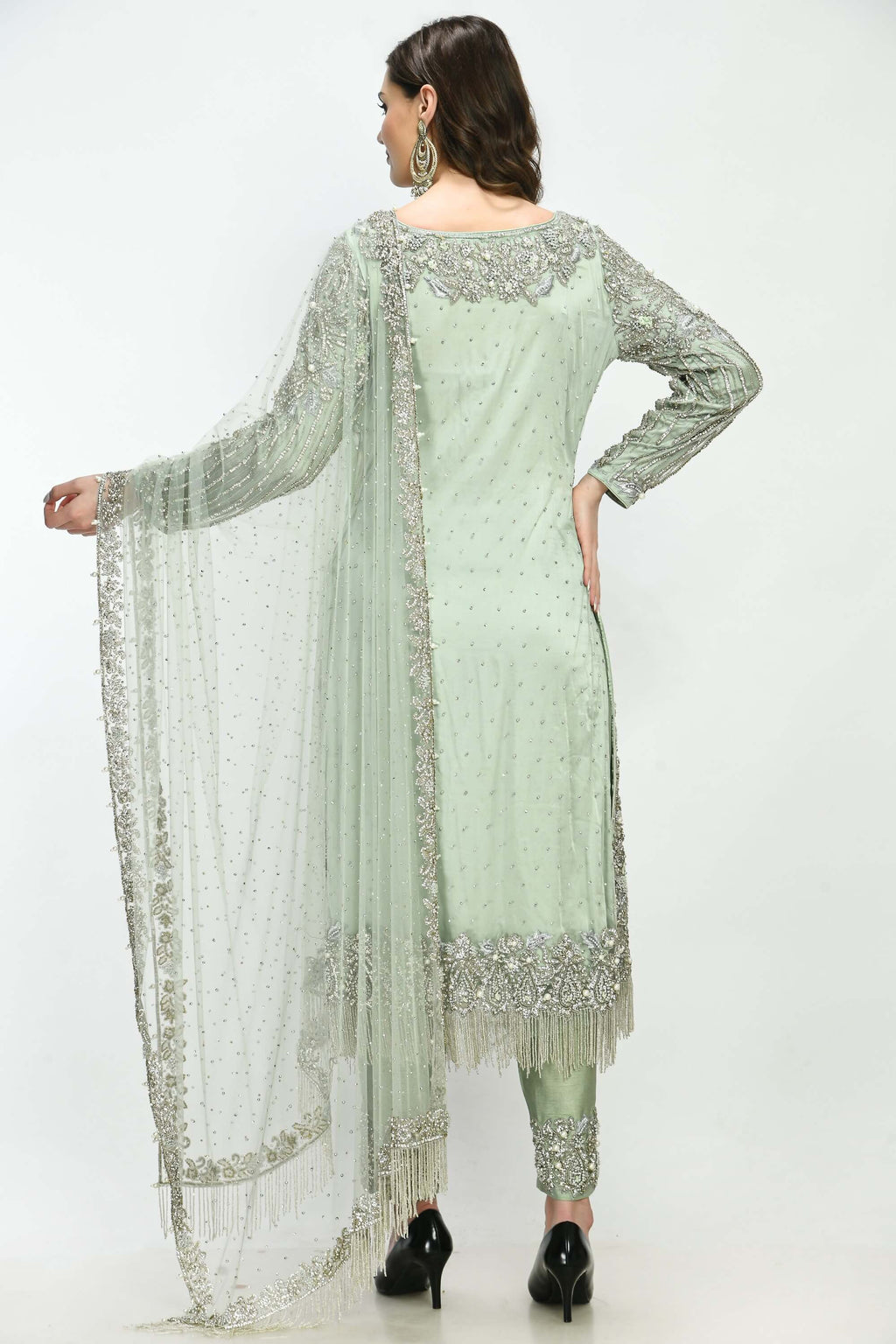 Mint Green Kameez Trouser