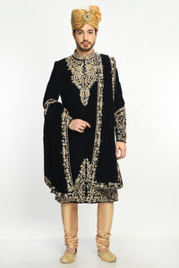Navy Blue Sherwani